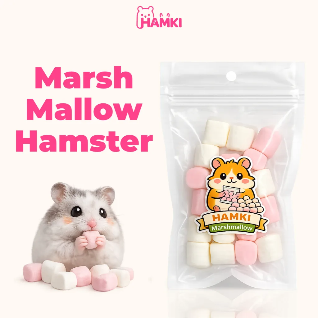HAMKI Marshmallow Mini Hamster Snack Treat Cemilan Hamster Lembut Bonding Time