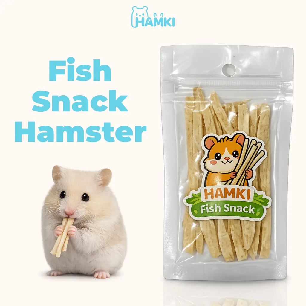 HAMKI Fish Snack Hamster Snack Ikan Kering | Cemilan/Treat Hamster Pakan Tambahan Protein