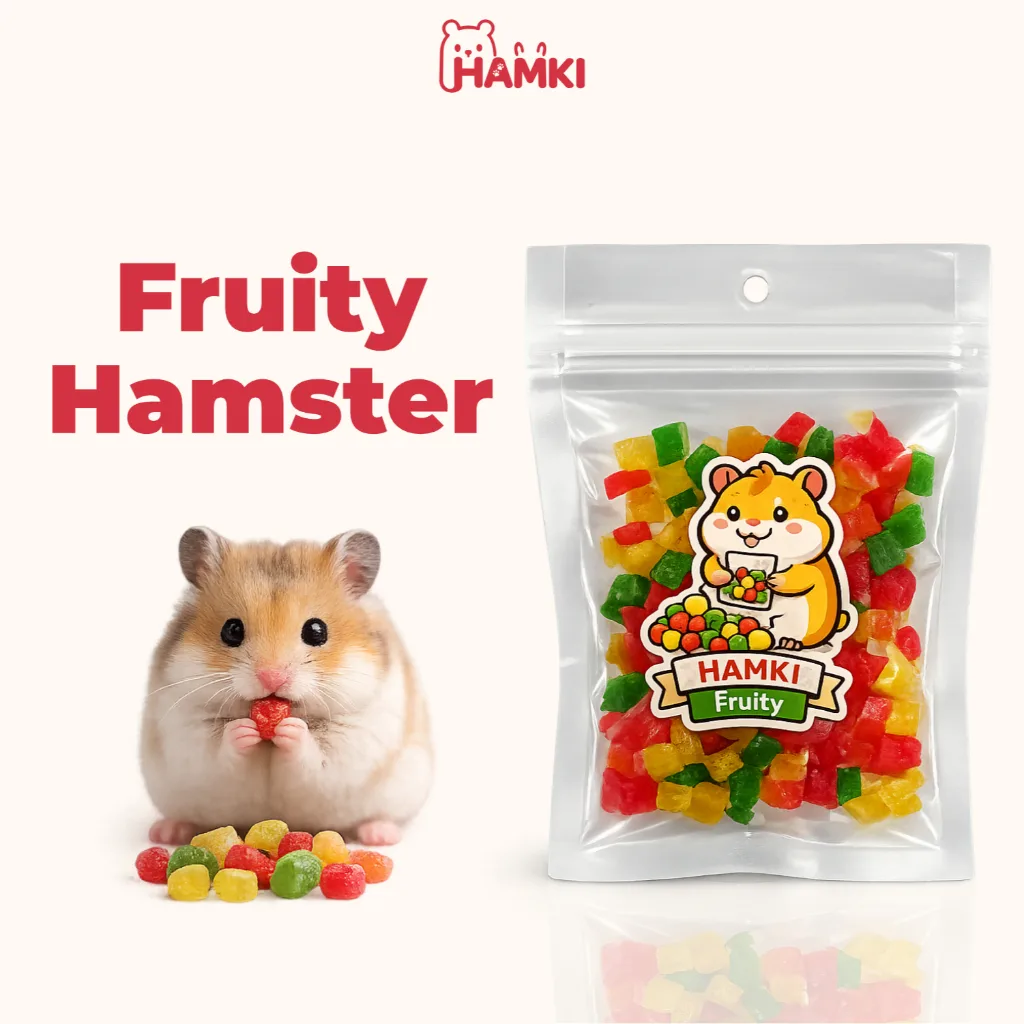 HAMKI Fruity Hamster Snack Buah Premium Cemilan Hamster Pakan Hiburan Sehat Alami Hamki