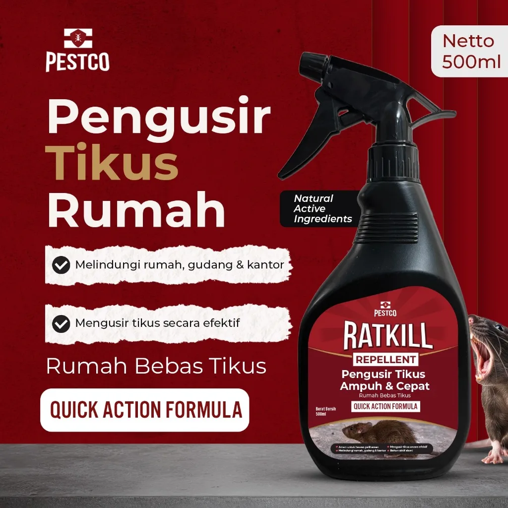 PESTCO Racun Tikus 500ml Rodent Repellent Anti Tikus Ampuh Pengusir Tikus Rumah & Mobil