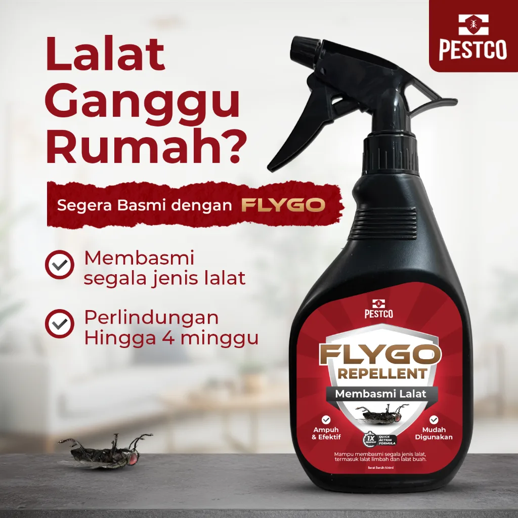 PESTCO Racun Lalat Ampuh 500ml – Obat Lalat & Semprotan Pengusir Lalat Efektif untuk Rumah dan Dapur