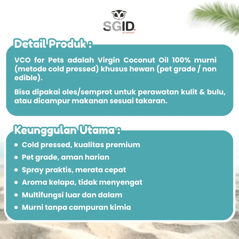 ADEWAP GLIDER Minyak Vco Spray Hewan Vco For Pets - 100ml