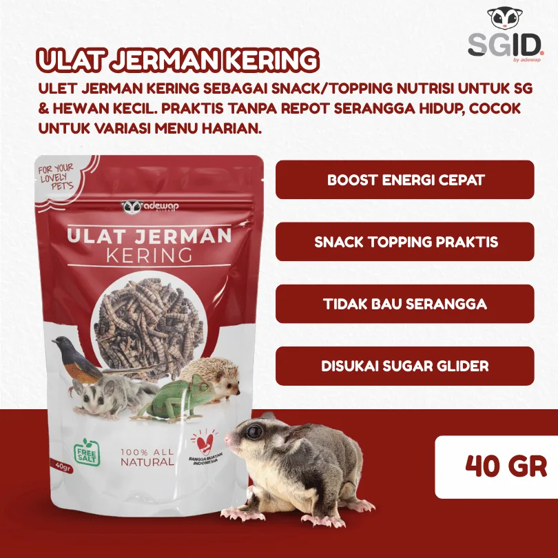 ADEWAP GLIDER Paket Hemat 3 Serangga Nutrisi Protein Sugar Glider
