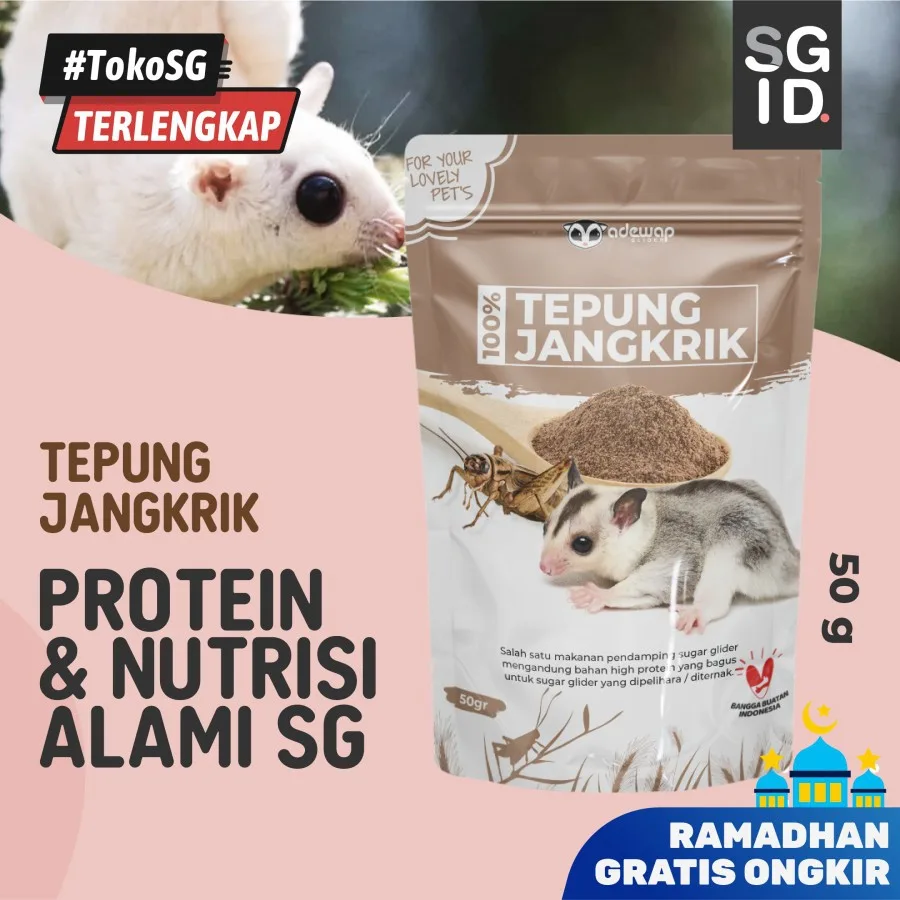ADEWAP GLIDER Tepung Jangkrik Super Nutrisi & Protein Wajib Sugar Glider