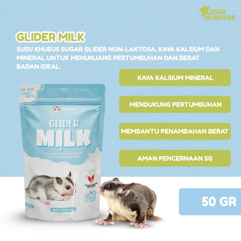 ADEWAP GLIDER Paket Weight Gain : Makanan & Nutrisi Penambah Berat Badan Sugar Glider