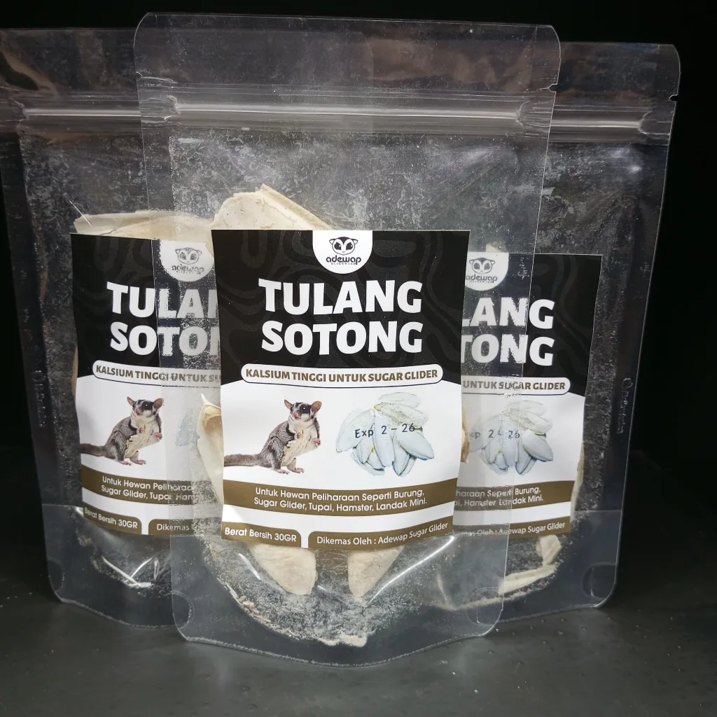 ADEWAP GLIDER Kalsium Tulang Sotong Kering Asinan Gigitan Sugar Glider