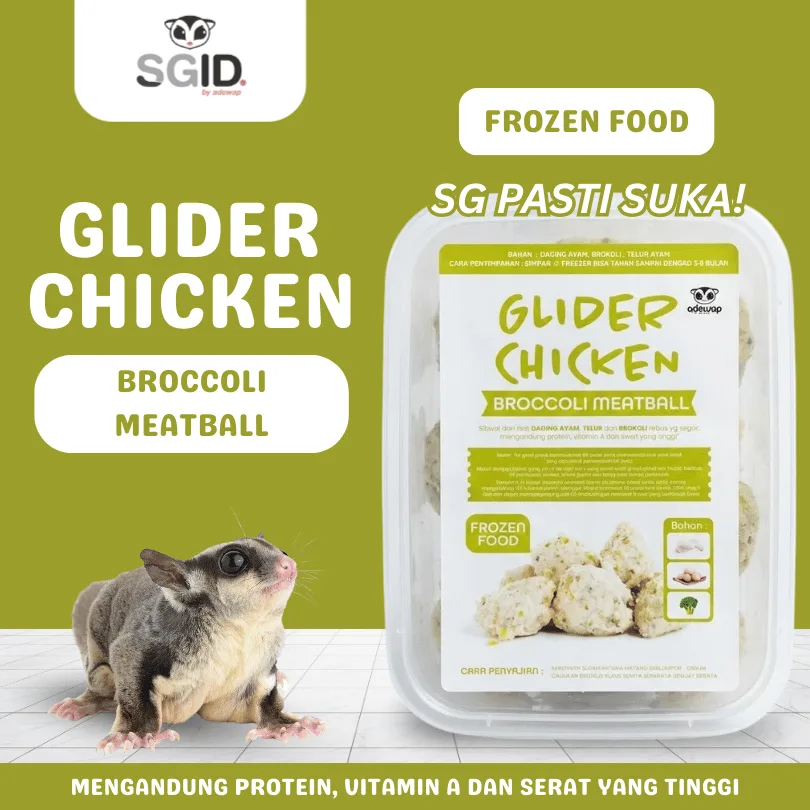 ADEWAP GLIDER Frozen Food Brocolli Meatball Glider Chicken For Sugar Glider