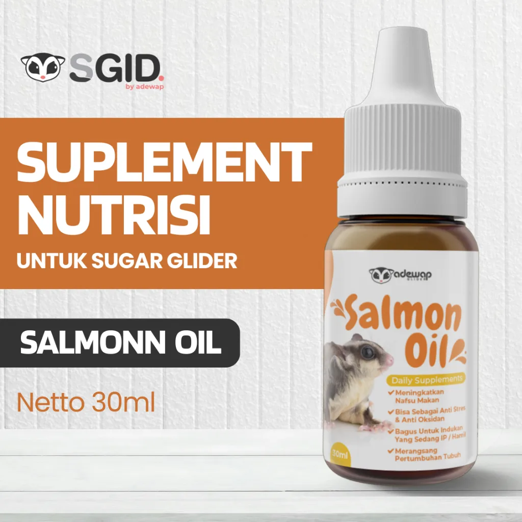 ADEWAP GLIDER Minyak Ikan Salmon Omega 3 Suplemen Vitamin Sugar Glider - 30ml