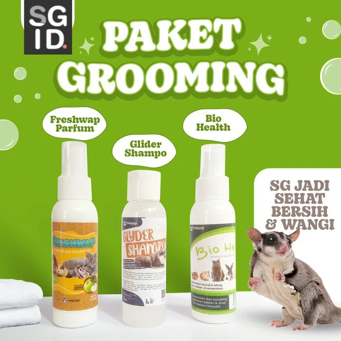 ADEWAP GLIDER Paket Grooming Sugar Glider : Shampoo Perfume & Disinfektan Kandang