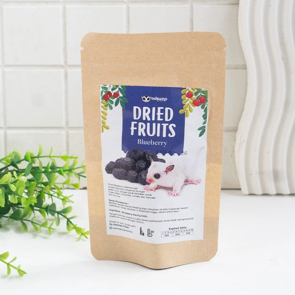 ADEWAP GLIDER Dried Blueberry Fruit Camilan Buah Kering Sugar Glider