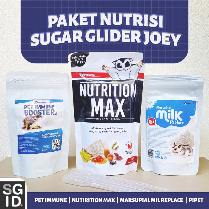 ADEWAP Paket Nutrisi Perawatan Sugar Glider Baby Joey & Reject