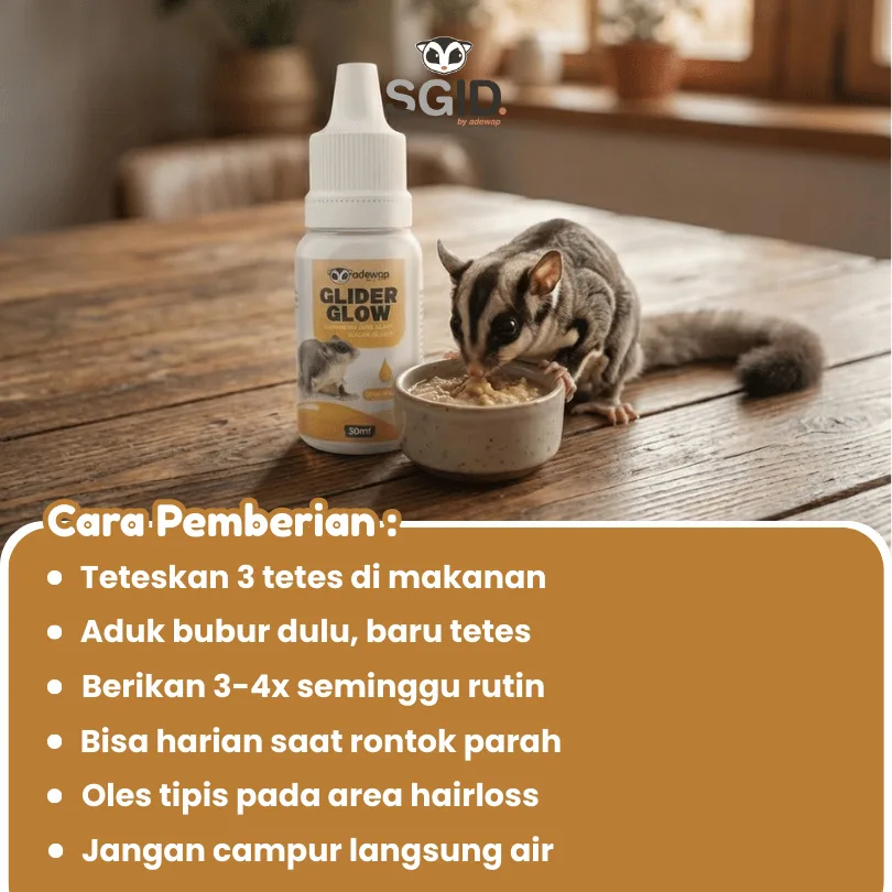 ADEWAP GLIDER Glow Suplement Perawatan Bulu Sugar Glider - 30ML
