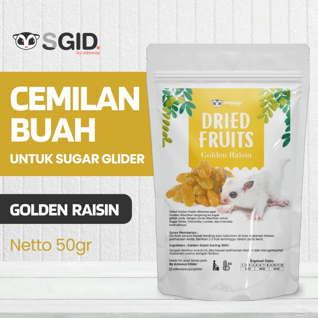 Golden Raisin Dried Fruit / Buah Kismis Camilan Sugar Glider Hamster