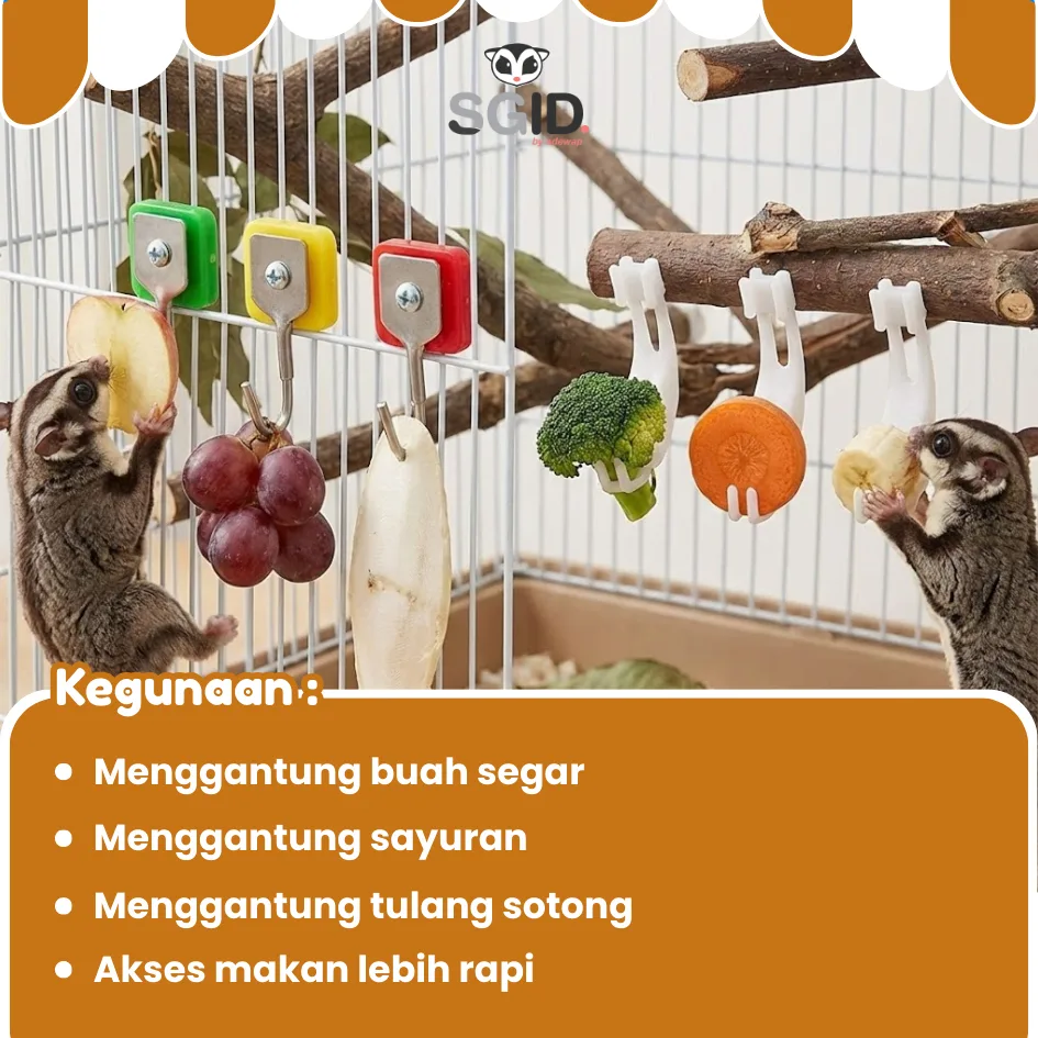 Gantungan Buah, Sayur & Tulang Sotong kandang Hewan SG Burung