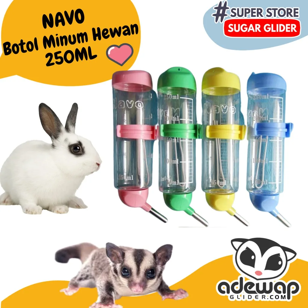 SGID Botol Minum Navo  Pet Drink Sugar Glider Kelinci Hamster Kucing Ukuran Besar
