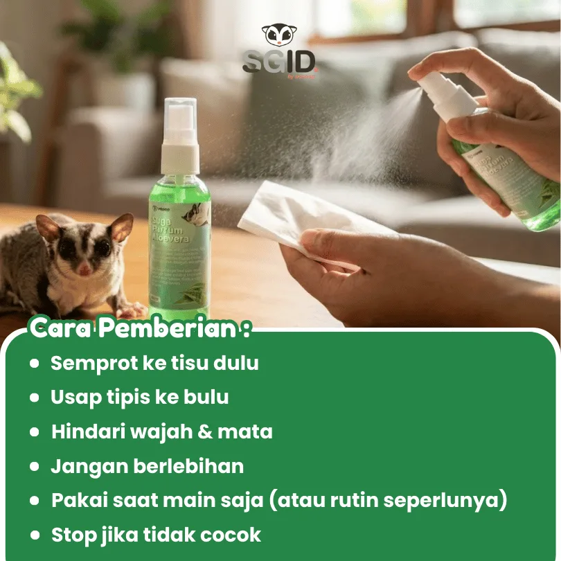 PARFUM ALOEVERA / PENGHARUM SPRAY SUGAR GLIDER / PARFUM HEALTHY HEWAN PELIHARAAN