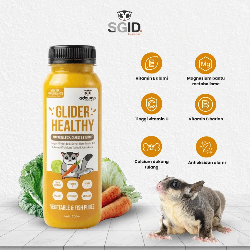ADEWAP GLIDER Healthy Vegetable & Fish Puree : Mackerel Fish Carrot Cabbage - 250ml