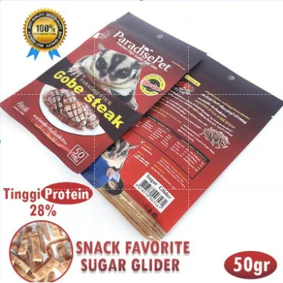 SUGAR GLIDER STAR Gobe Steak Makanan Import Cemilan Sugar Glider 50gr