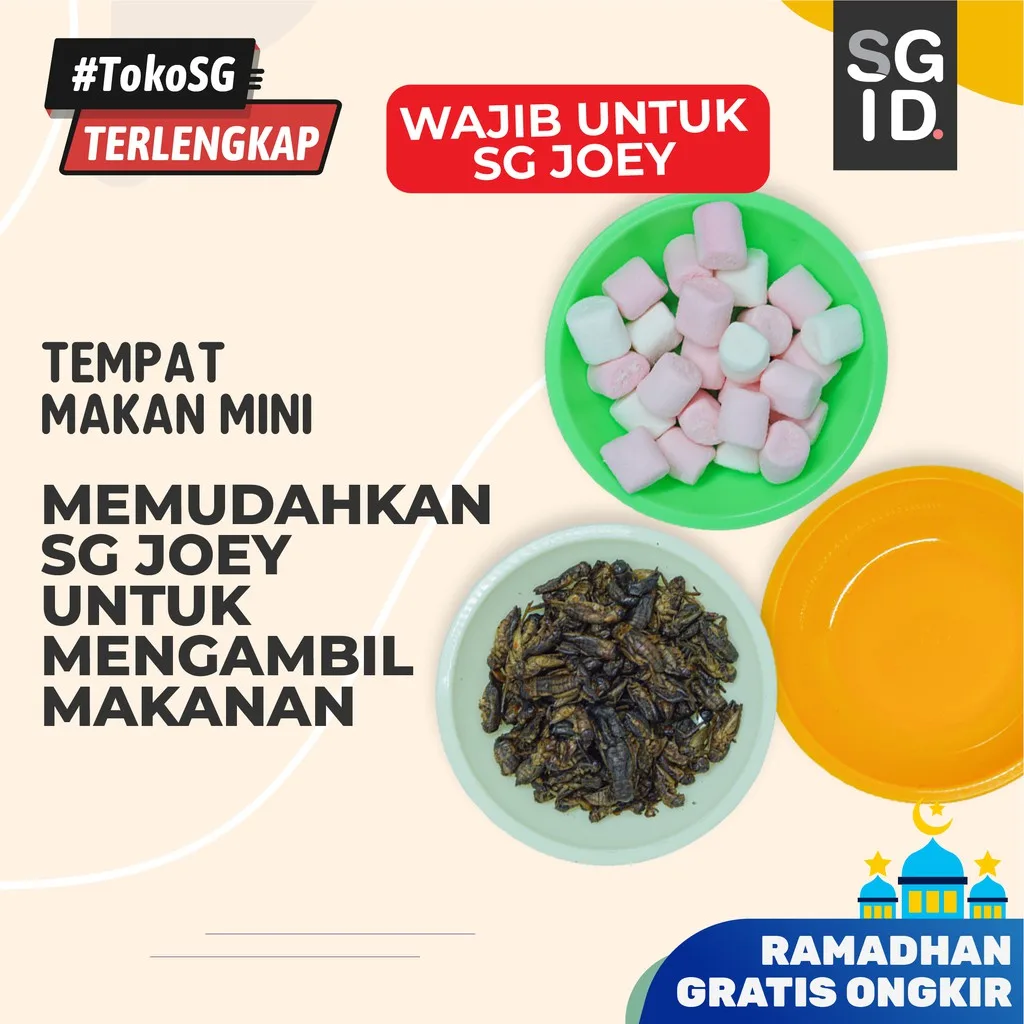 ADEWAP GLIDER Tempat Makan Joey Piring Camilan Sugar Glider
