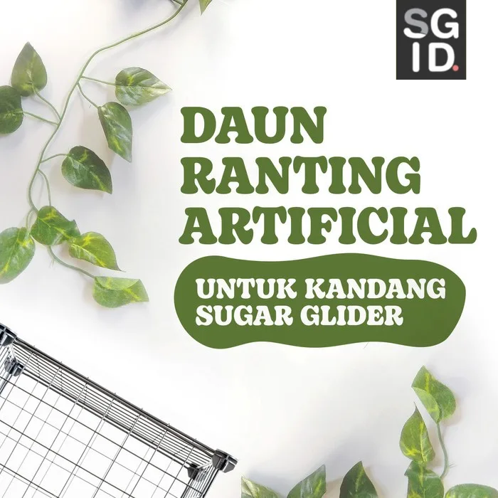 ADEWAP GLIDER Daun Ranting Articifial Sri Gading Hiasan Kandang Sugar Glider