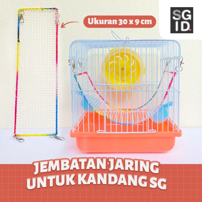 SGID Jembatan Panjatan Hammock Jaring Mainan Hewan Sugar Glider Tupai Hamster