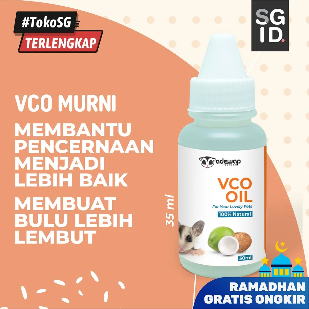 ADEWAP GLIDER VCO Virgin Coconut Oil Minyak Kelapa Murni Obat Perawatan Sugar Glider - 30ML