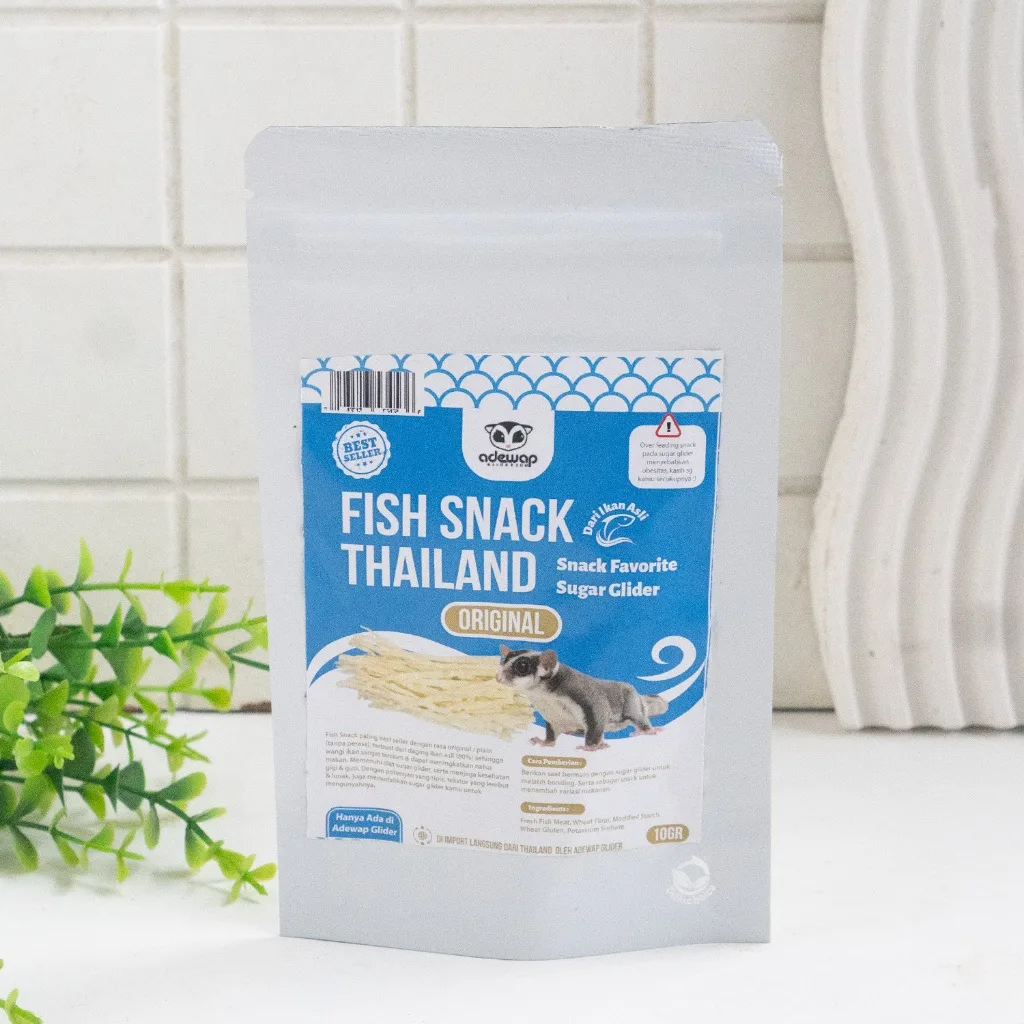 ADEWAP GLIDER Fish Snack Thailand Cemilan Snack Sugar Glider