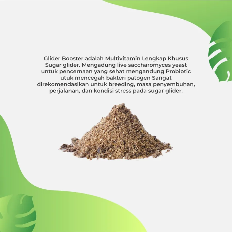 ADEWAP GLIDER Glider Booster Sugar Glider Probiotic & Saccharomyces For Over Grooming - 50 Gr