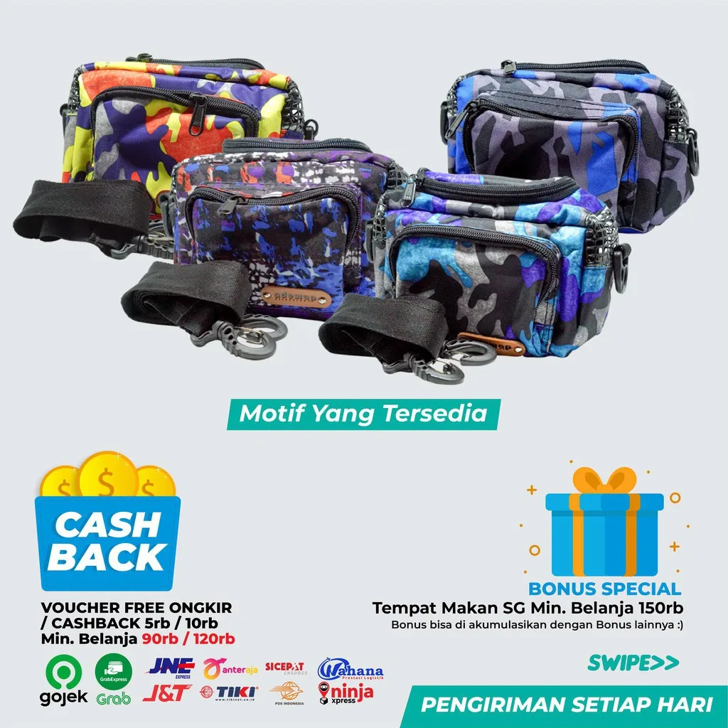Travel Pouch Model Youmi Tas Sugar Glider selempang untuk melatih bonding | Jalan jalan bareng SG