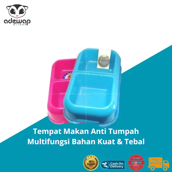 Tempat Makan minum hewan Sugar Glider Kucing Kelinci  Dobel