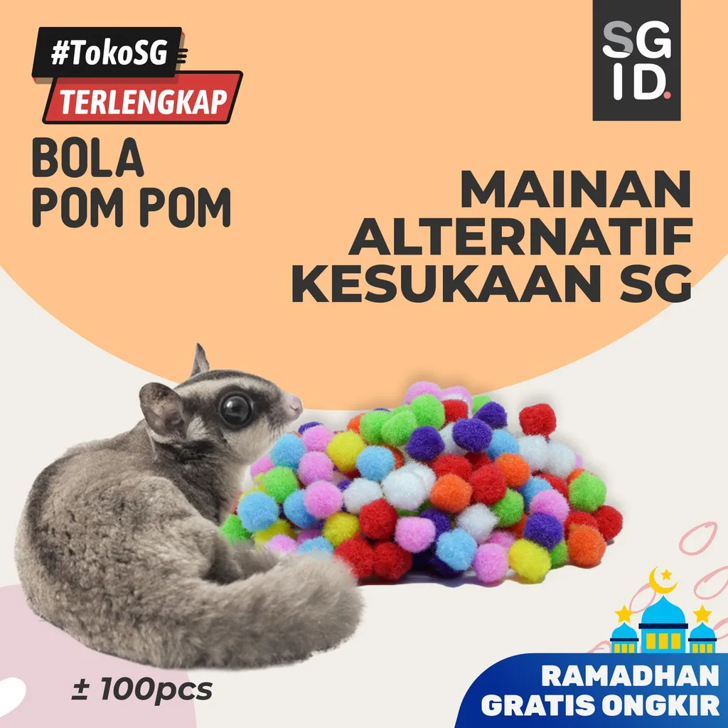 ADEWAP GLIDER Pom Pom Mainan Sugar Glider