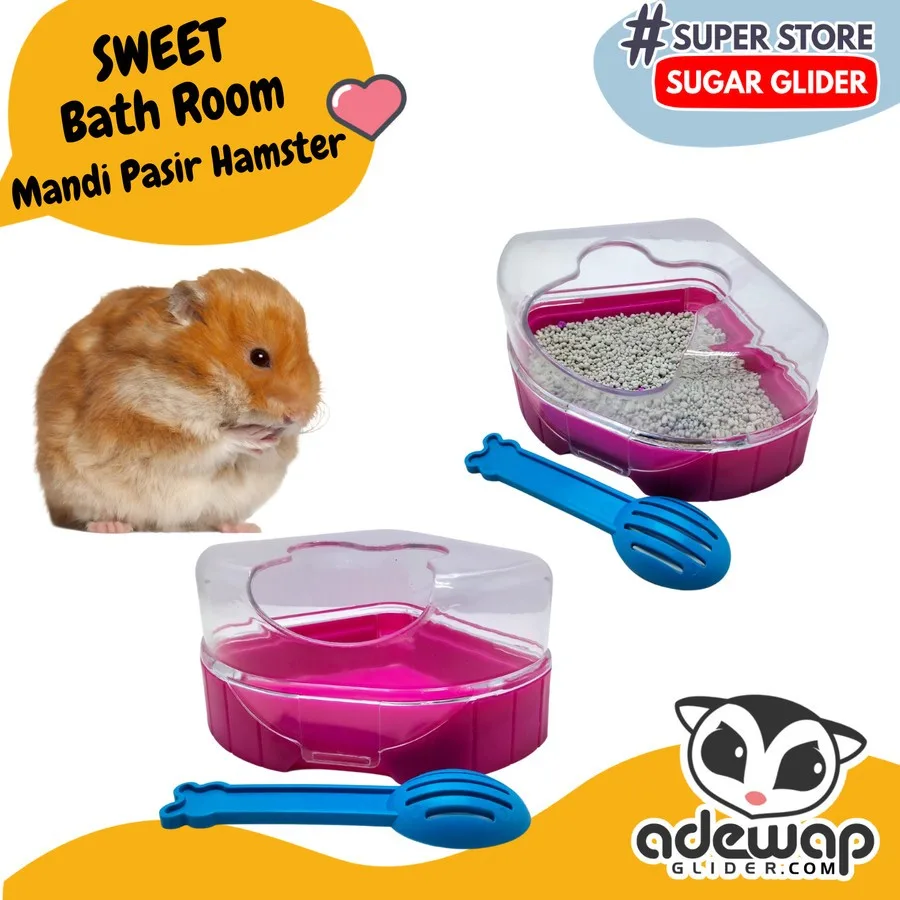 ADEWAP GLIDER Sweet Bathing Room Tempat Mandi Pasir Hewan Kecil