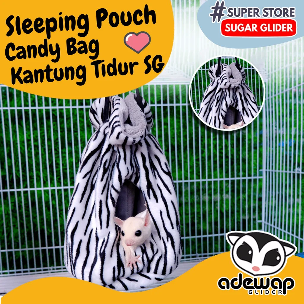 ADEWAP GLIDER Sleeping Pouch Candy Bag Tempat Tidur Sugar Glider - Motif