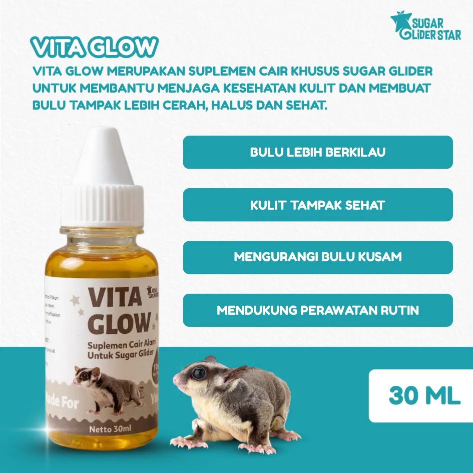 ADEWAP GLIDER Paket Multivitamin Sugar Glider : Vitamin A , Vitamin E & Omega 3
