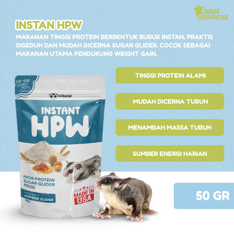 ADEWAP GLIDER Paket Weight Gain : Makanan & Nutrisi Penambah Berat Badan Sugar Glider