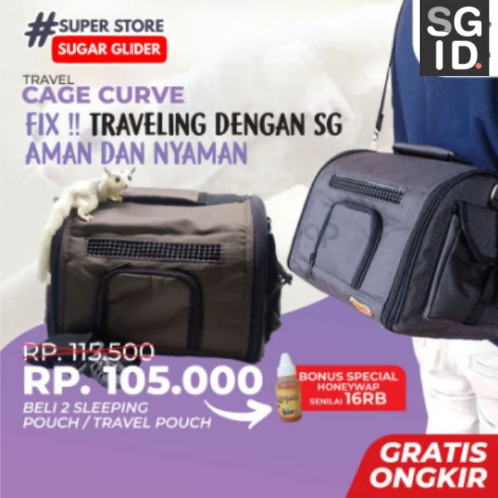 ADEWAP GLIDER Travel Cage Curve For Sugar Glider  - Tidak Termasuk Kandang Kecil