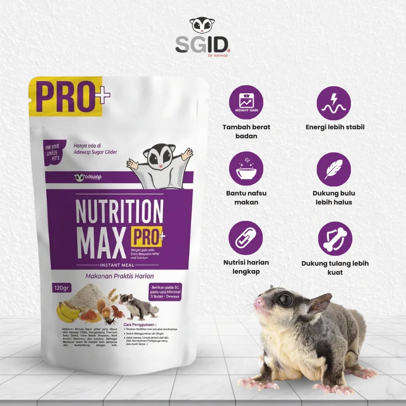 ADEWAP GLIDER Nutrition Max Pro Plus Makanan Harian Nutrisi Sugar Glider