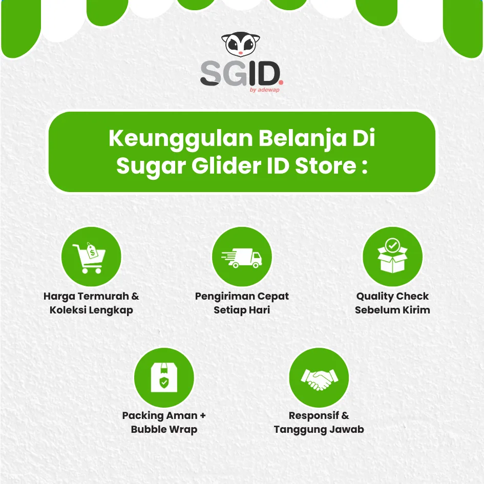 ADEWAP GLIDER Leaf Climbing Panjatan Flanel Sugar Glider