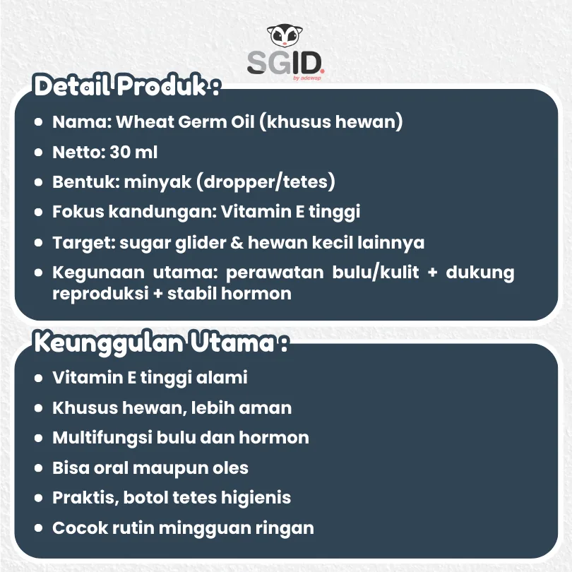 ADEWAP GLIDER Minyak Gandum Wheat Germ Oil Vitamin Sugar Glider