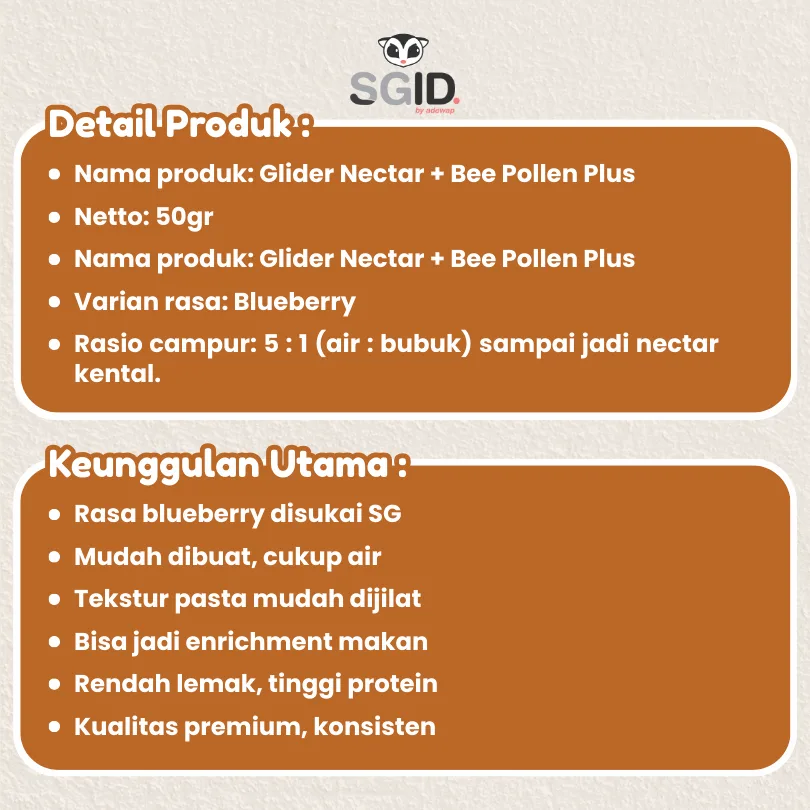 ADEWAP GLIDER Nectar Bee Pollen Plus Vitamin Sugar Glider
