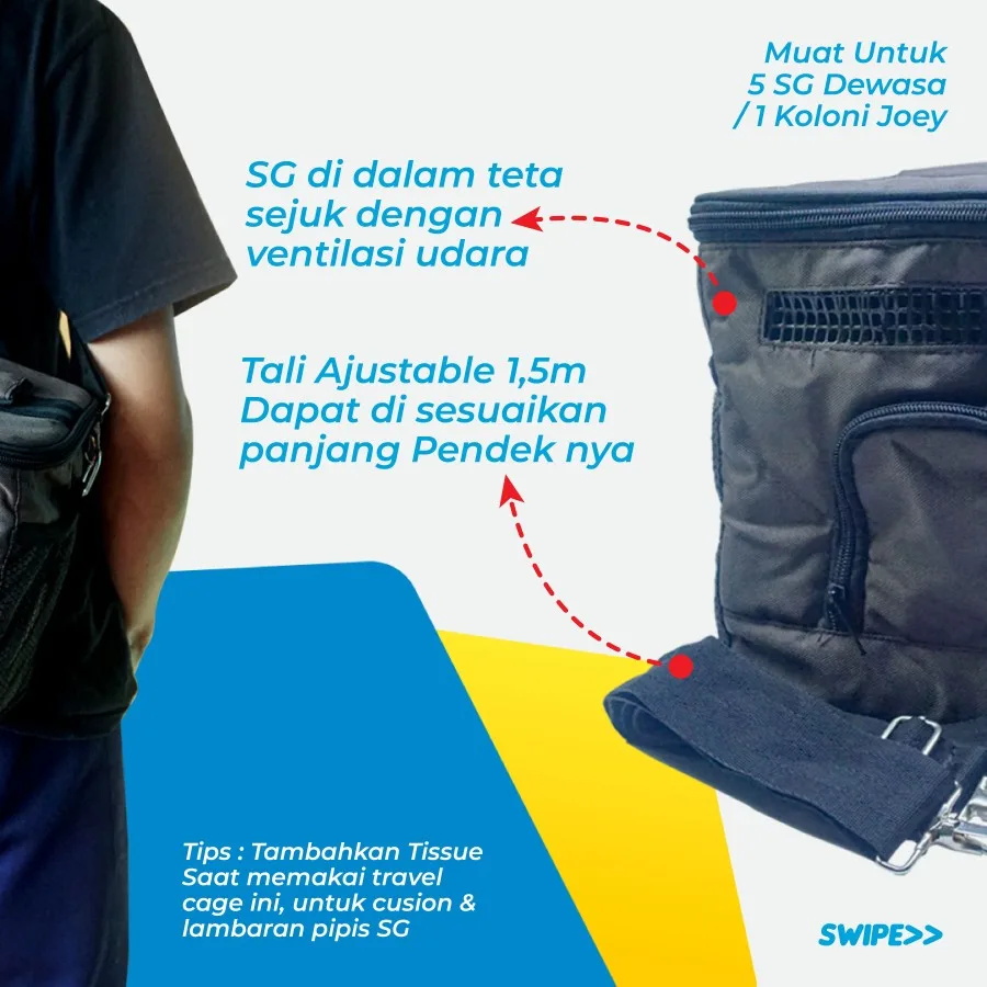 ADEWAP GLIDER Mini Hamster Cage - Kandang Sugar Glider Hamster Ukuran Kecil