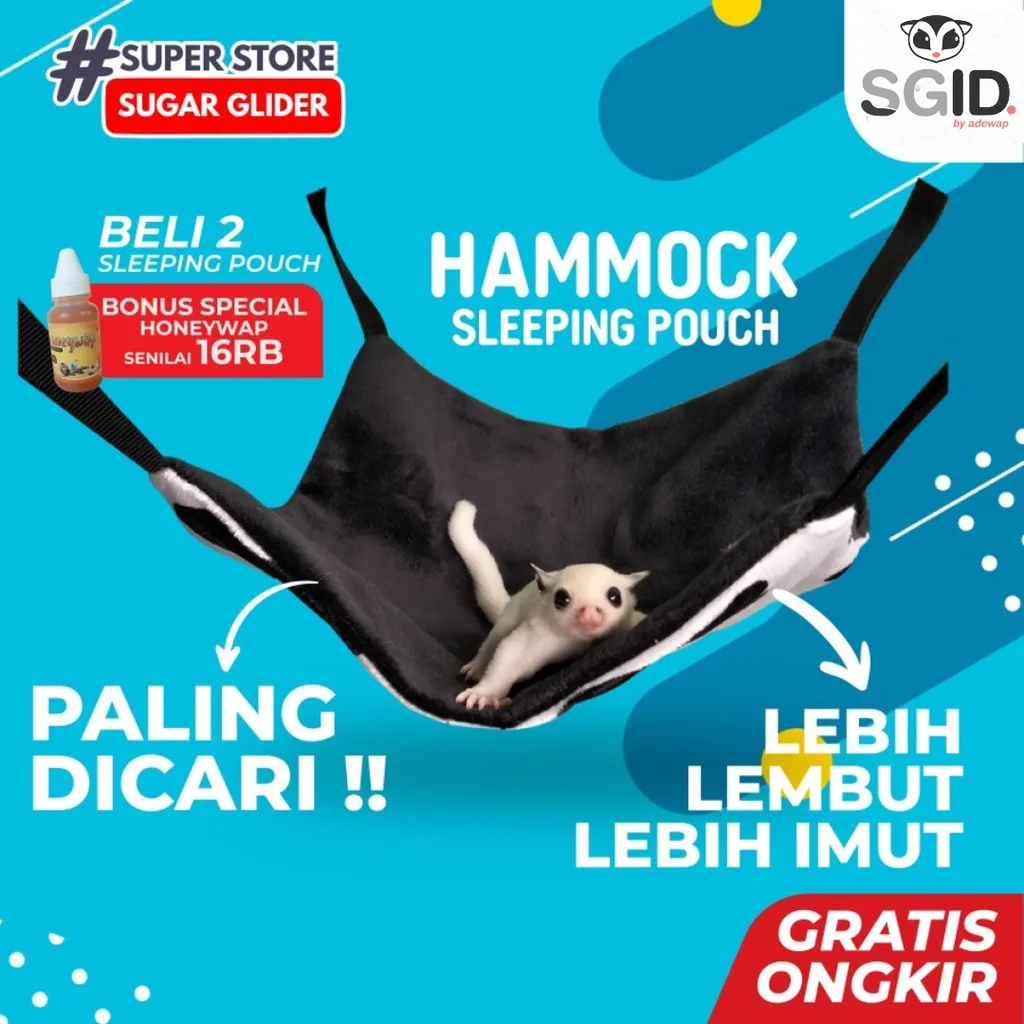 ADEWAP GLIDER Hammock Sleeping Pouch 1 Tingkat Tempat Tidur Sugar Glider