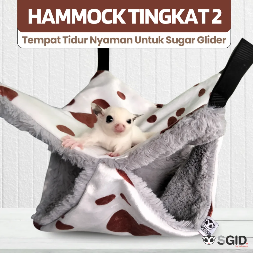 SUGAR GLIDER STAR Hammock Sleeping Pouch 2 Tingkat Motif Tempat Tidur Sugar Glider