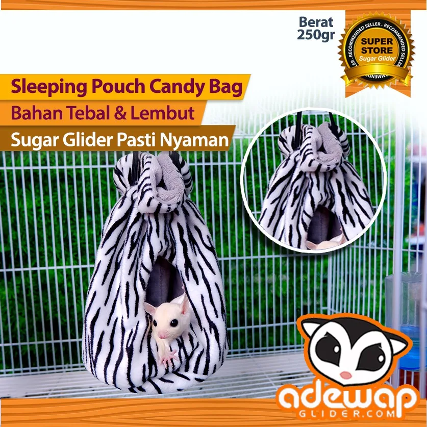 ADEWAP GLIDER Sleeping Pouch Candy Bag Tempat Tidur Sugar Glider - Motif