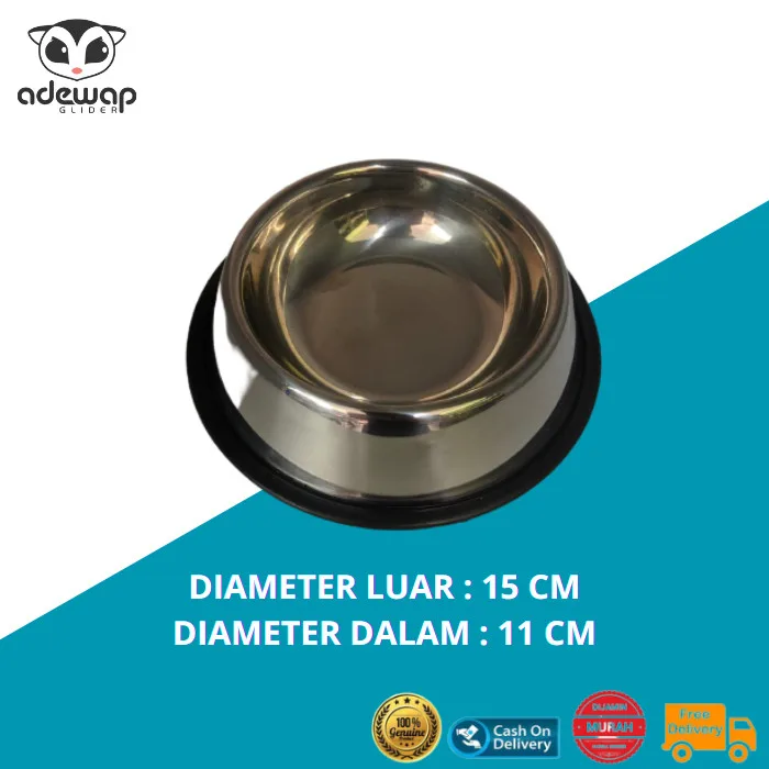 SUGAR GLIDER STAR Tempat Makan Sugar Glider Stainless Steel Anti Karat