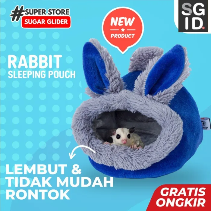 SGID Sleeping Pouch Bentuk Kelinci Tempat Tidur Hewan Sugar Glider