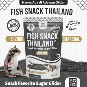 ADEWAP GLIDER Fish Snack Charcoal Camilan Perawatan Gigi Sugar Glider
