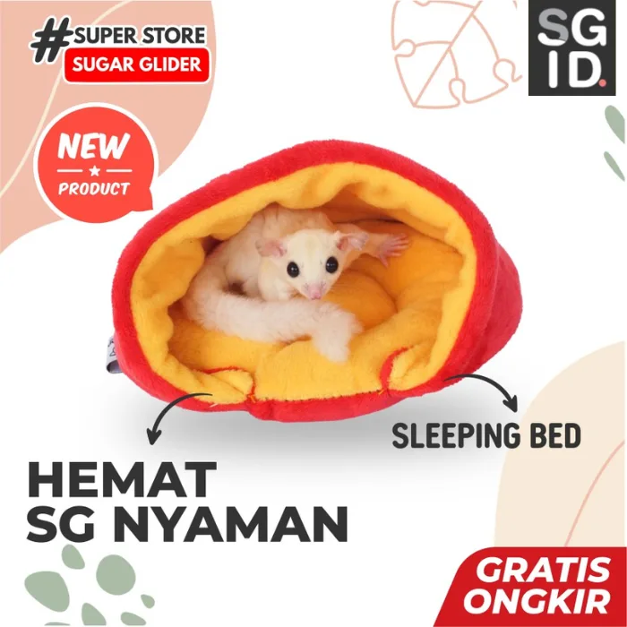 ADEWAP GLIDER Bed Sleeping Pouch Aksesoris Tempat Tidur Sugar Glider