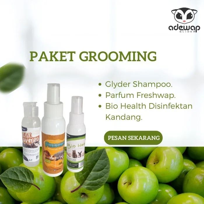 ADEWAP GLIDER Paket Grooming Sugar Glider : Shampoo Perfume & Disinfektan Kandang