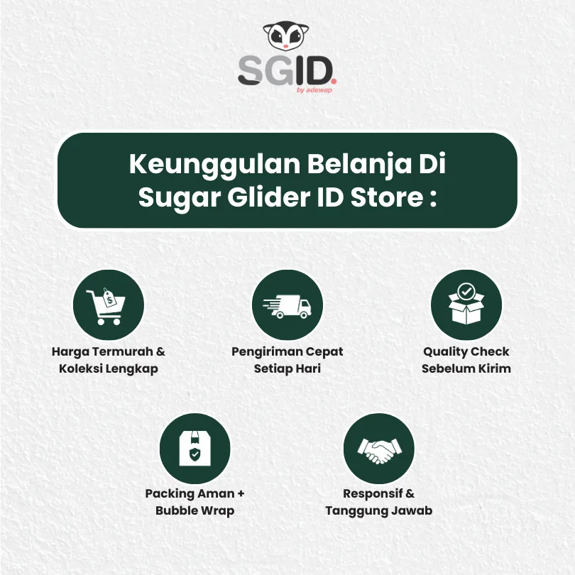 ADEWAP GLIDER Berries & Bugs Pellet Makanan Pellet + Serangga & Buah Kering Sugar Glider